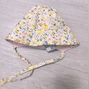 Yellow Floral Baby/Toddler Bonnet